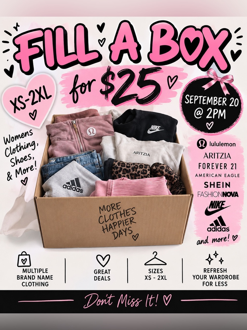 LIVE SHOW - FILL A BOX FOR $25